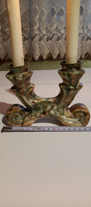 Piękny porcelanowy świecznik