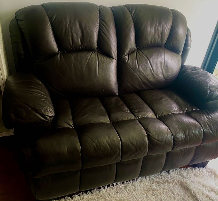 Sofá vintage em pele