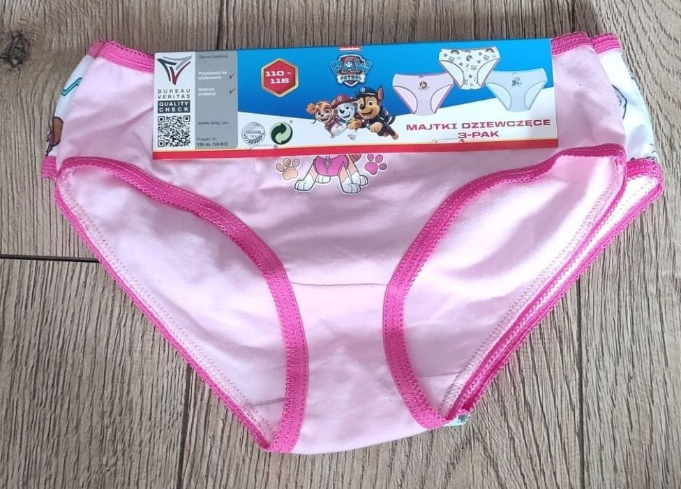 Majtki dziewczęce 3 pary Psi Patrol Skye Everest 110-116 nowe