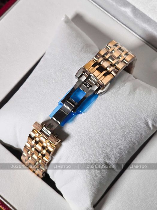 Часы женские Cartier watch Tank Rose Gold and Yellow Gold Картье Танк