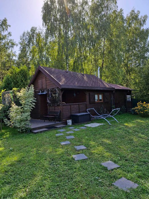 Działka ROD w Malcanowie k.Otwocka, domek drew.ocieplony. Dojazd MZK