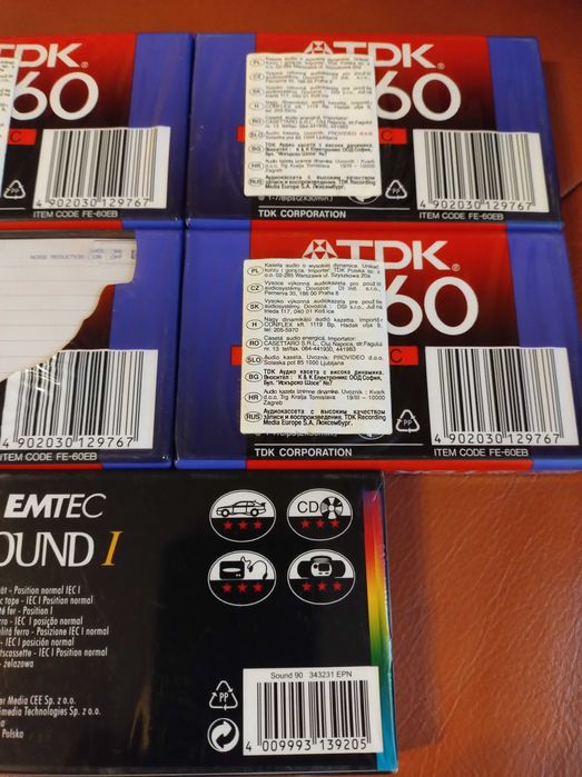 Kasety magnetofonowe nowe czyste