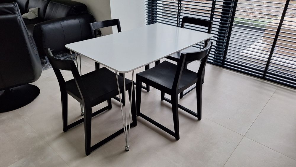 Stół bialy Bannerup 120 cm  76 cm