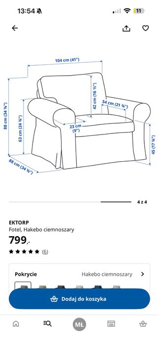 Fotel z Ikea jak nowy