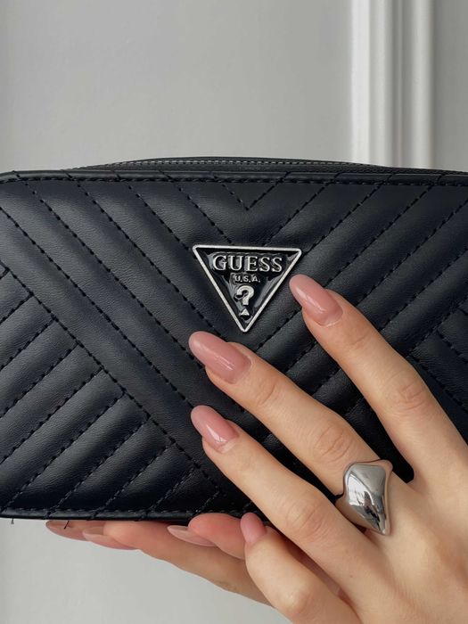 Сумка женская Guess кросс боди Гесс через плечо черная , бежевая белая