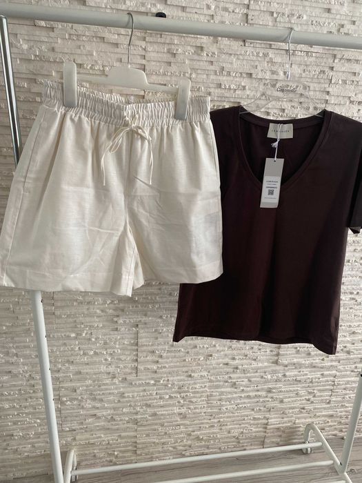 Lemonada nowe spodenki szorty bermudy lniane creme M-L