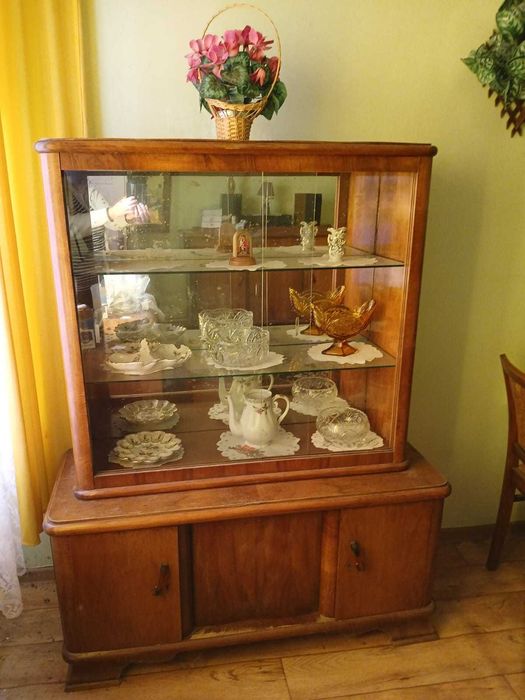 Komplet mebli Lata 30, Serwantka, Witryna, Jadalnia, Kredens, Vintage