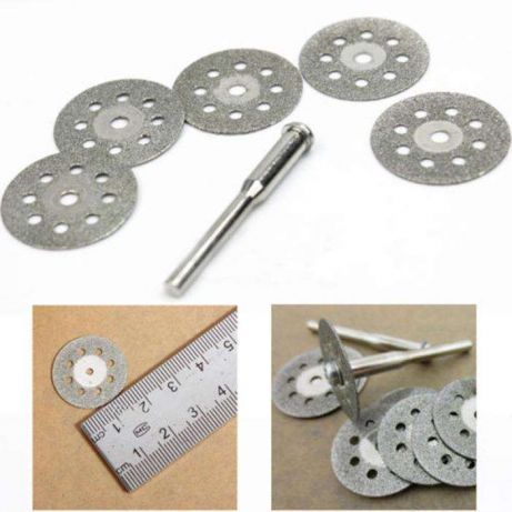 Круг отрезной алмазный набор 5-10шт 16-60мм + штанга гравер Dremel