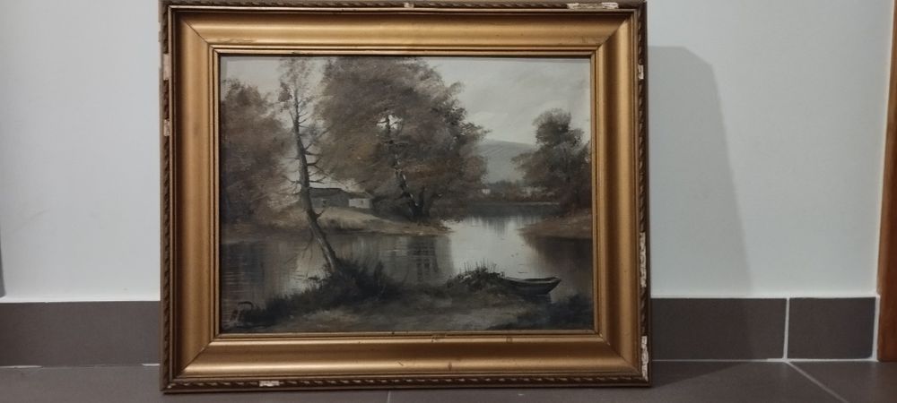 Quadro pintura óleo em tela