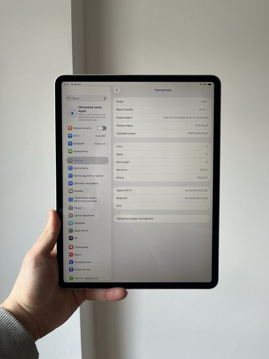 iPad Pro 12.9 (Gen-4) 128 GB ІДЕАЛ Айпад Про 12.9(ген-4) планшет apple