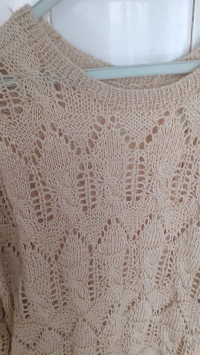 Camisola em croché  creme