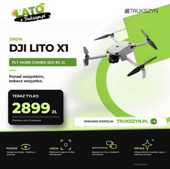 Dji Lito X1 Fly More Combo RC2- Promocja. Dji Trukszyn