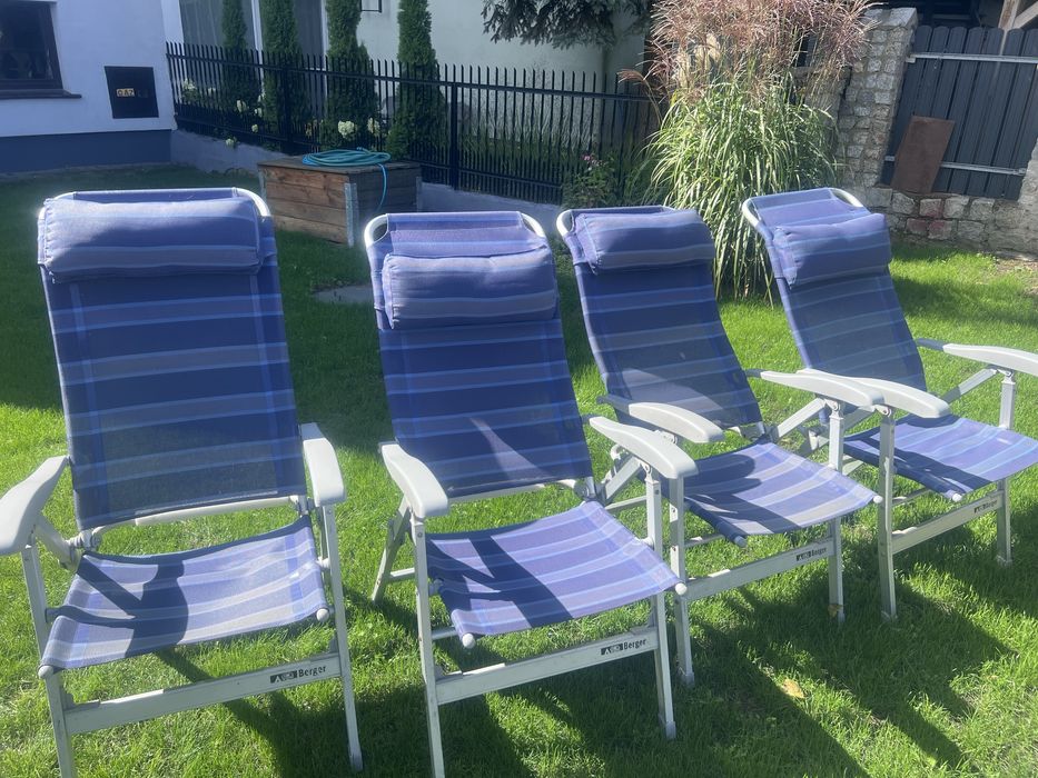 Berger- krzesla kempingowe 4 szt.