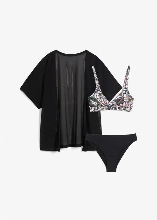 B.P.C 3 części biustonosz, figi bikini + wdzianko 42.