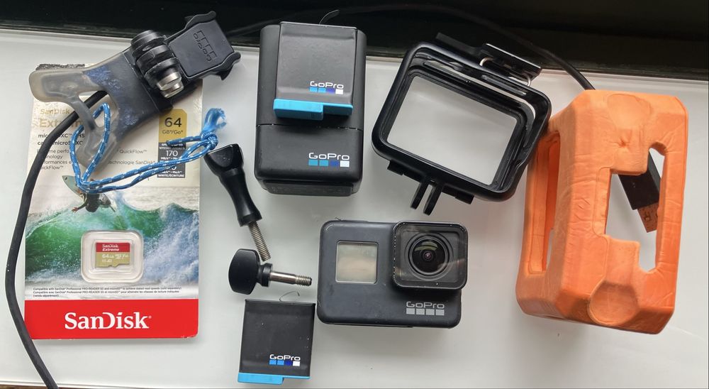 GoPro 7 Black com acessórios
