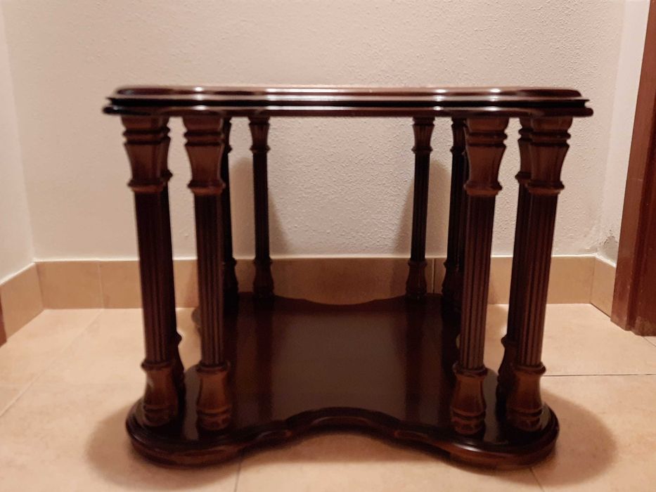 Conjunto de mesas de centro e canto para sala de estar