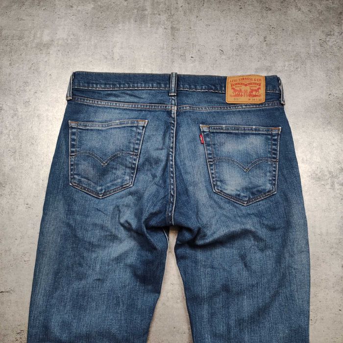 MĘSKIE Spodnie Eleganckie PREMIUM jeans Denim Levis 511 Slim Granat