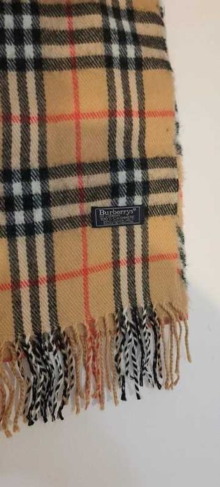 Szalik Burberry – klasyczny model w kratkę, Kremowy