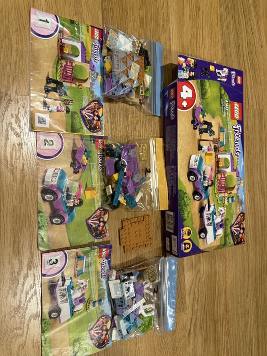 Lego Friends 41441 stadnina koni szkółka jeździecka + auto z przyczepą