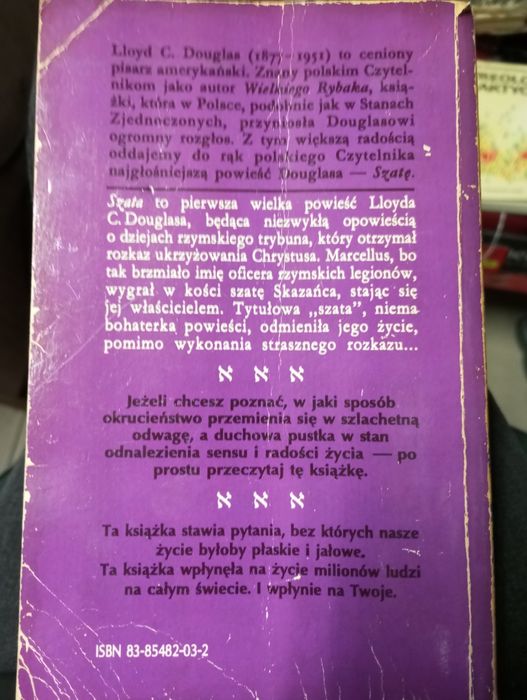 Książka "Szata", Lloyd Douglas, stan dobry