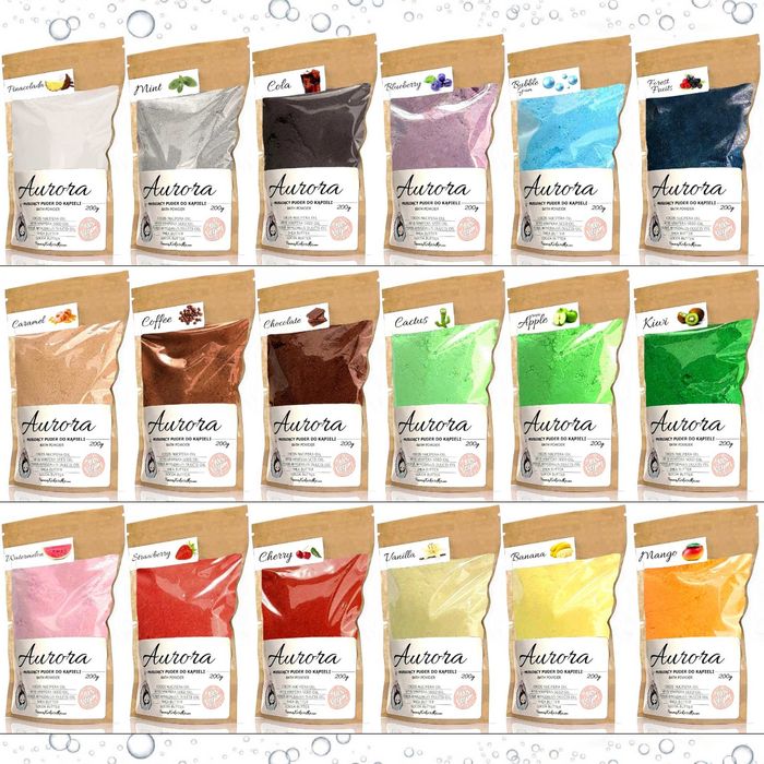 Musujący zapachowy PUDER DO KĄPIELI sól musująca zapachowa SPA Vegan