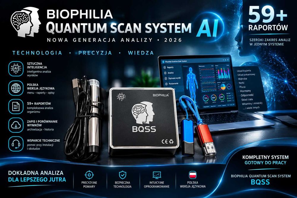 BIOPHILIA Quantum Scan System AI | kwantowy Analizator Zdrowia | NOWOŚĆ 2026