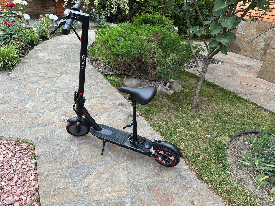Электросамокат Kugoo M365 500ватт iscooty куго м365 про с сидением *️⃣ Електро самокат електричний з сидынням  g2 g4 м365 елеg2 g4 max master.