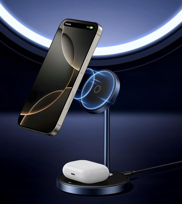 Ładowarka MagSafe 2w1 UGREEN MagFlow iPhone 12-16 AirPods