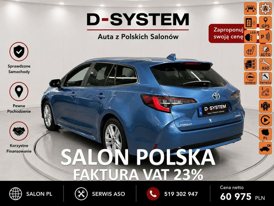 Toyota Corolla 21 Salon Polska 1.8 HYBRID  1wł z Pakietem TECH Bezwypadkowy ASO PL