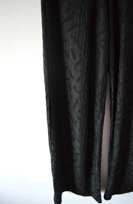 Spodnie wzorki szerokie nogawki M 38