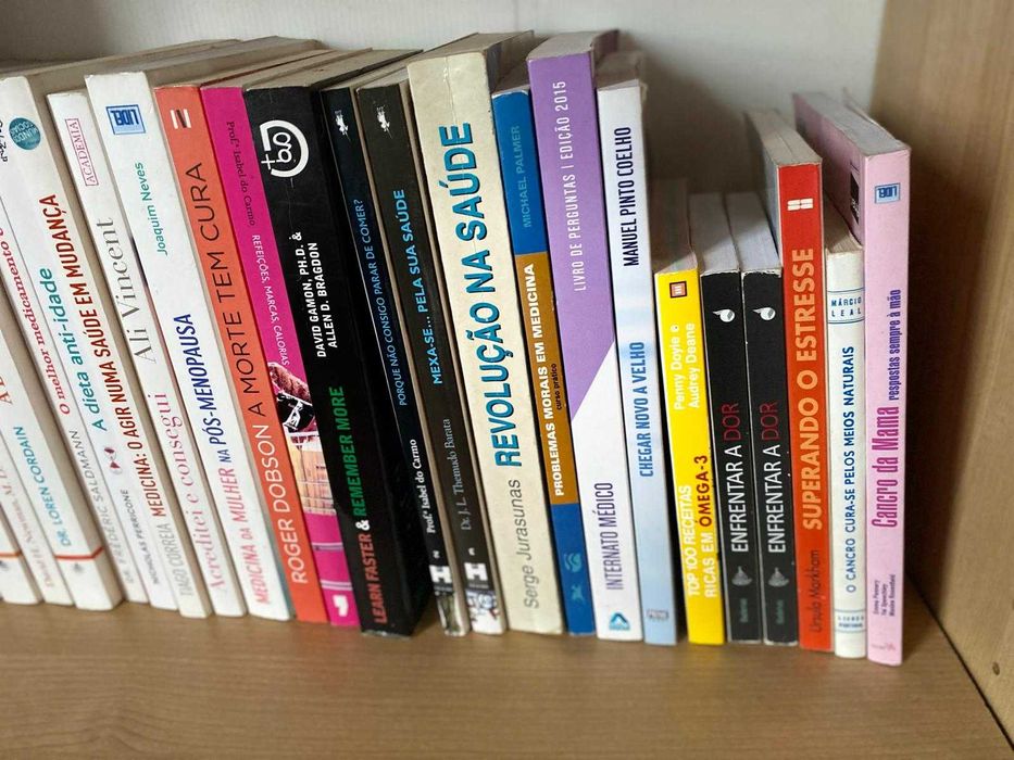 Lote de 356 livros de saude, bem estar, dietas, plantas, autoajuda