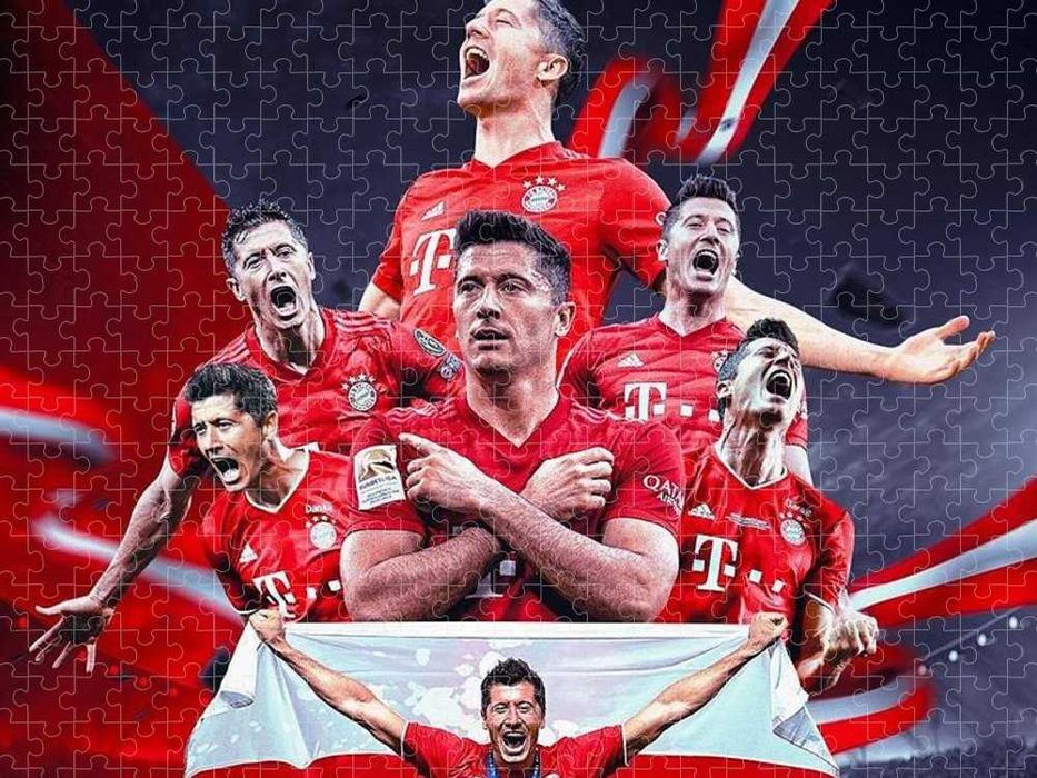 PUZZLE  FC BARCELONA  Ronaldo  MESSI  Neymar  Real Madryt  Lewandowski