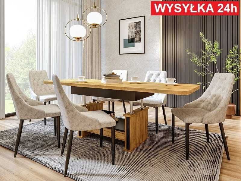 Ławostół L15 SZUFLADA 120/210x70 dąb craft złoty czarny biały w 24h