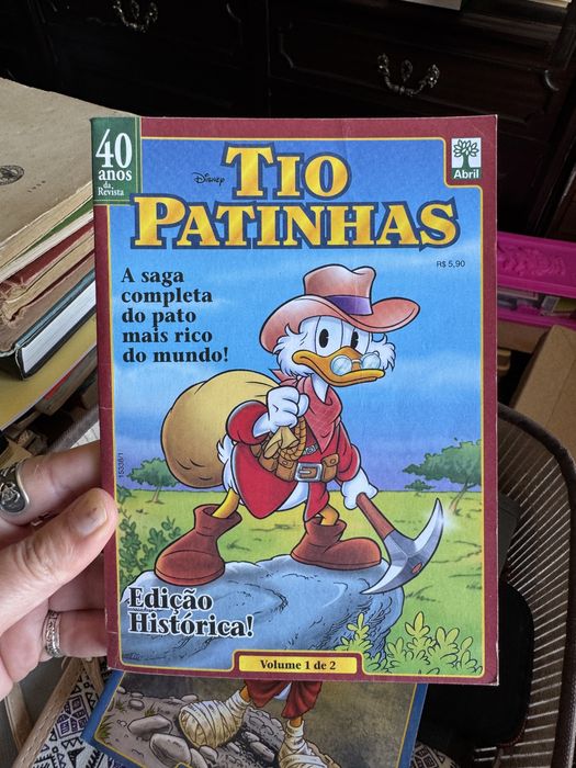 2 livros novos Anos de Ouro Tio Patinhas