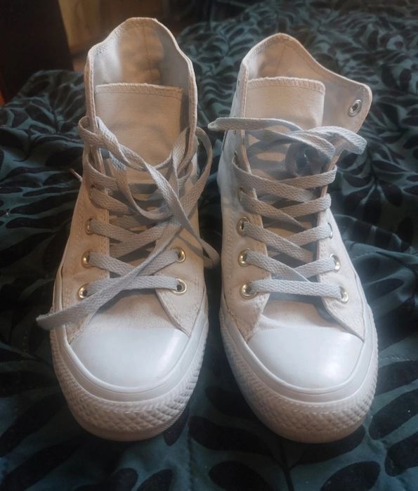 All Star Converse trampki damskie wysokie białe r. 37