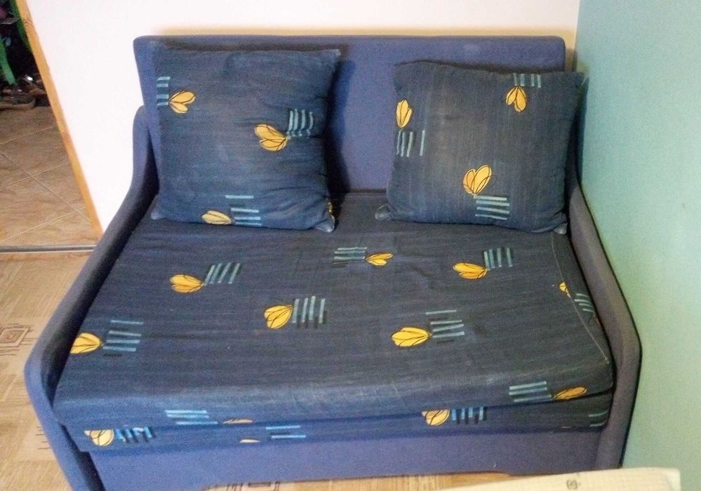 Łóżko kanapa rozkładane z pojemnikiem