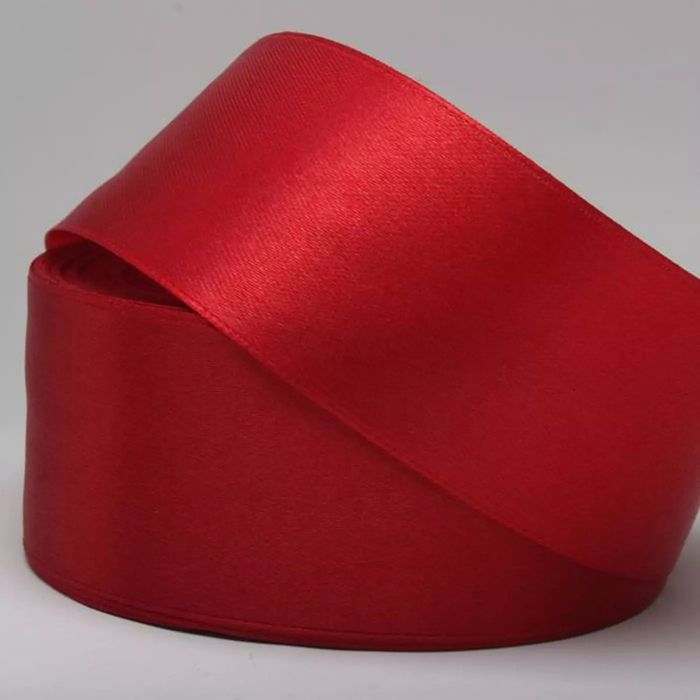 Стрічка атласна 5см червона