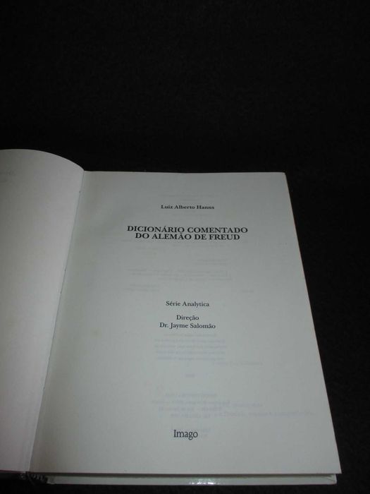 Livro Dicionário Comentado do Alemão de Freud Luiz Hanns