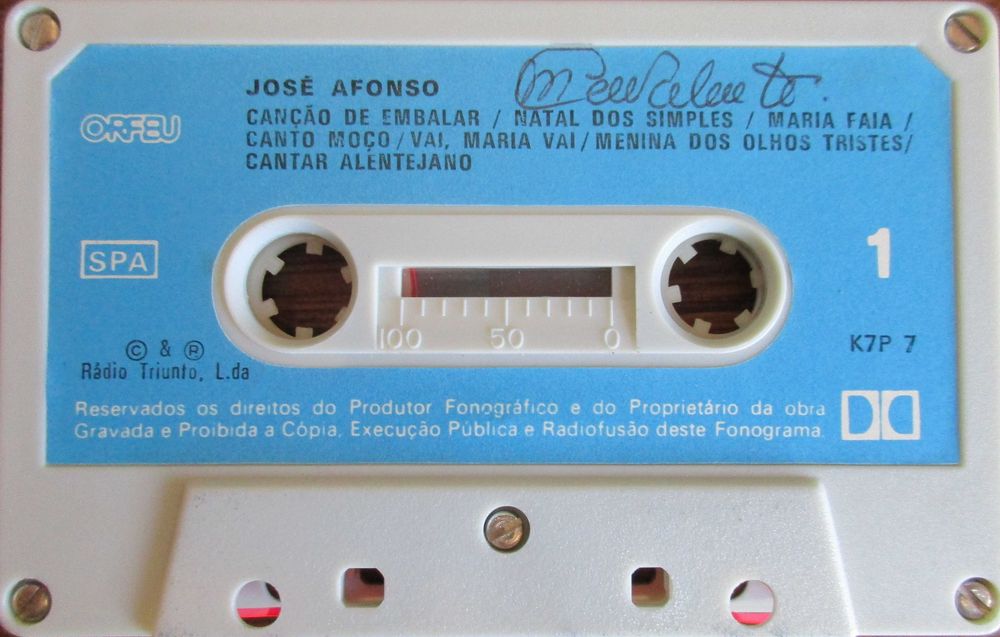 José Afonso - - - - - ( do álbum triplo) - - - - - K7