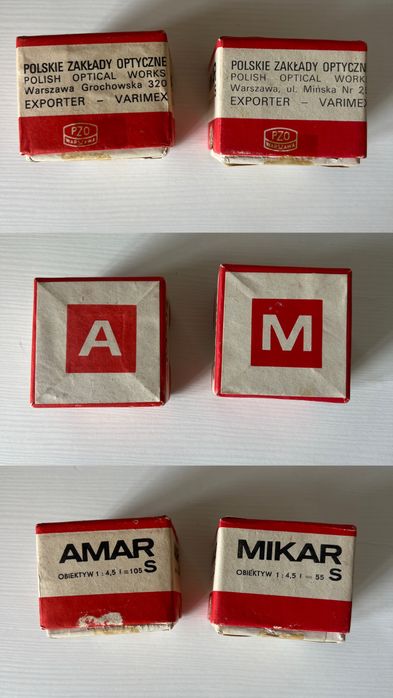 Обʼєктиви Amar i Mikar Польша 1983р, срср