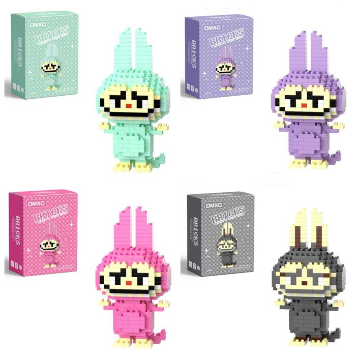 Бездоганний 3D конструктор мініблоків Лабубу LABUBU Bearbrick Блочный