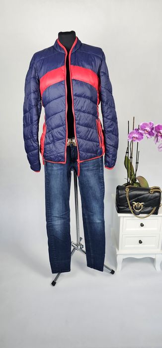 Kurtka kurteczka puchową karl Lagerfeld kl granatowa L 40 czerwona