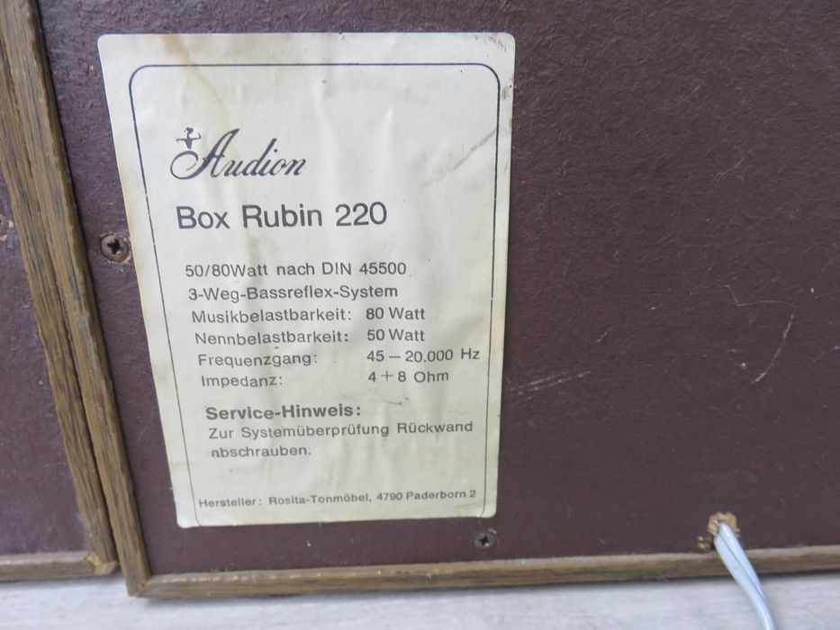 Kolumny Audion BOX Rubin 220