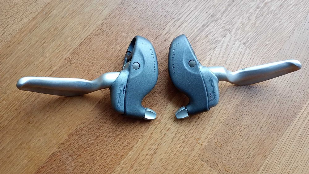 Klamki hamulcowe SRAM Two-Axis kpl. (V-Brake / mechaniczne) ergonomiczne - rzadkie!