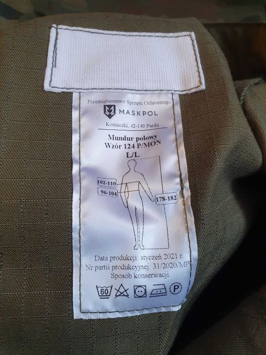 Mundur polowy wzór 124 P/MON L/L Nowy