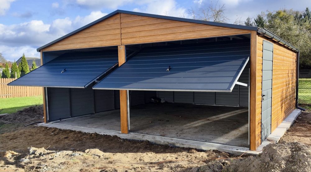 Garaz blaszany 6x6/5,80 ocynkowany profil zamkniety