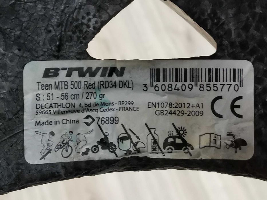 Dziecięcy kask rowerowy Btwin Rockrider MTB 500 - rozmiar S 51-56 cm
