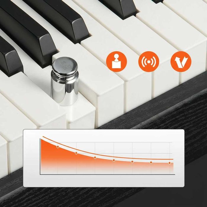 NOWE!Pianino cyfrowe 88 klawiszy–w pełni ważona, Bluetooth/MIDI,stereo