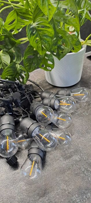 Girlanda świetlna ogrodowa nowa na żarówki dł. 10m 230V