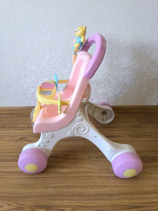 Коляска – ходунки і лялька мягка з брязкальцем Fisher-Price